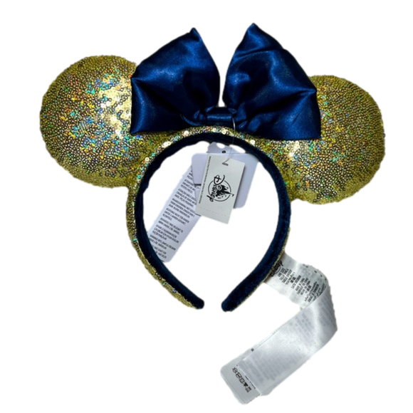 Disney Accessories - Walt Disney World 50th Anniversary Minnie Ears - Gold & Navy Blue - NWT